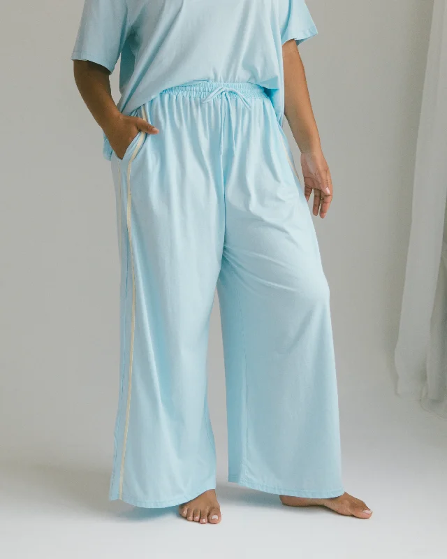 Essentials Pants | Blue & Cream Stylish Casual Pants