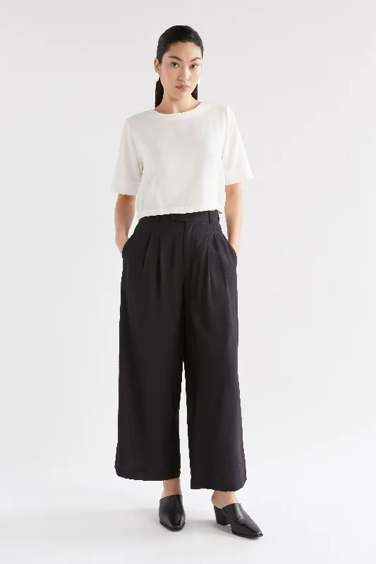 Elk Pressa Pant - Black Chic Wool Trousers