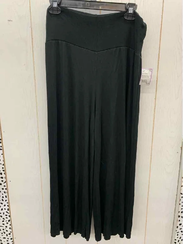 Black Womens Size 12/14 Pants Trendy Palazzo Pants