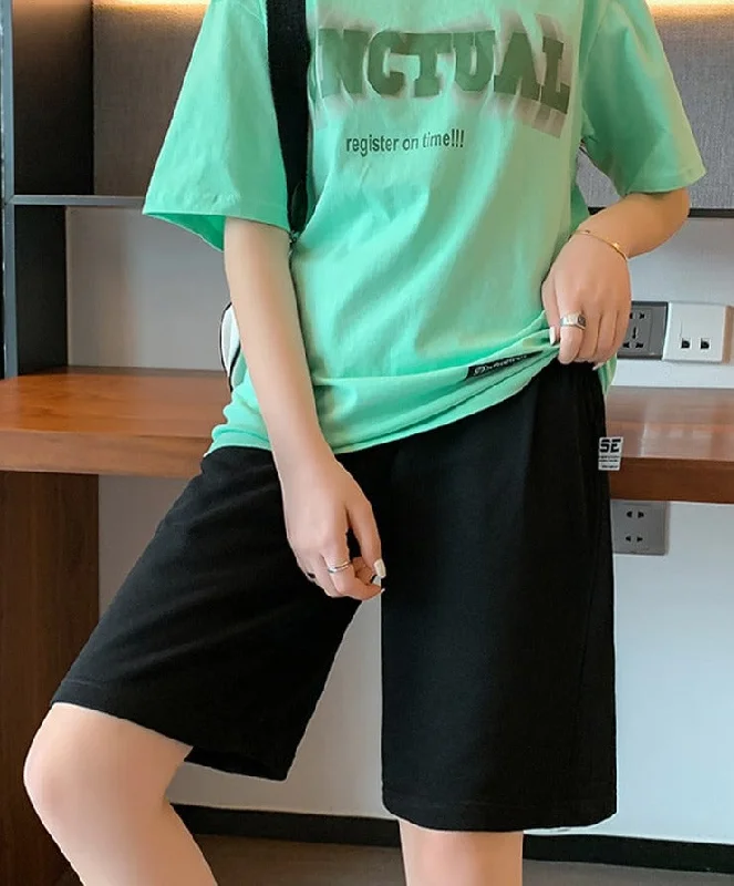 Wjczt Harajuku BF Cool Sport Shorts Women Summer Couple Short Pants Men Street Loose Casual Beach Pants Black Light Gray M-XXL Elegant Wool Trousers
