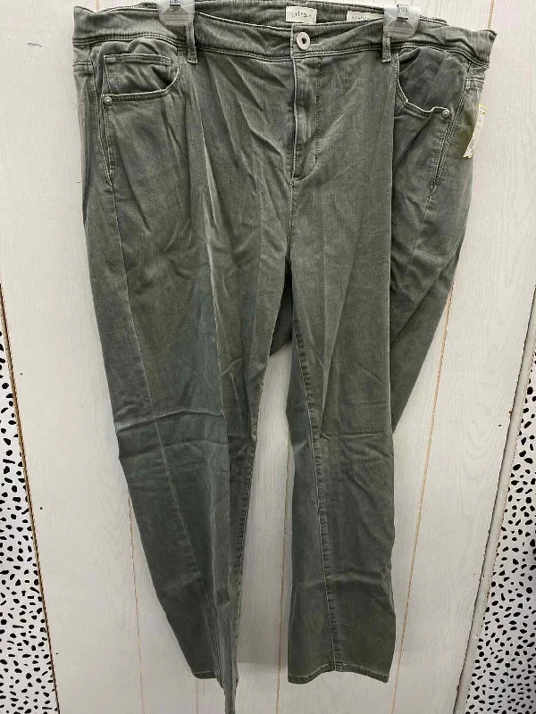 J Jill Olive Womens Size 20W Pants High-Waist Jeans