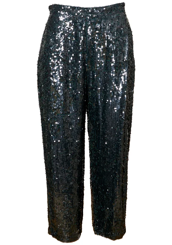 Donli Sequin Pant Forrest Slim-Fit Leggings