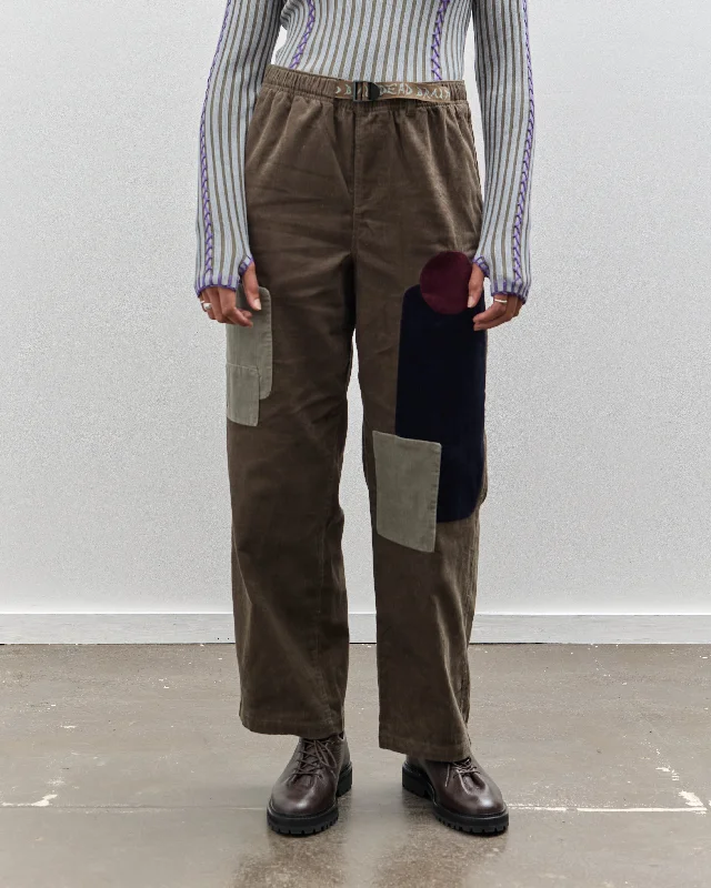 Brain Dead Patchwork Cord Climber Pant, Asphalt Wide-Legged Palazzos