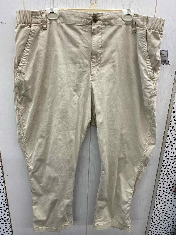 Old Navy Khaki Womens Size 20/22W Pants Formal Linen Trousers