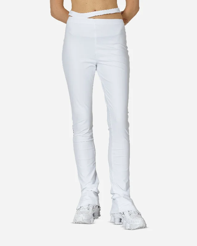 JACQUEMUS Asymmetrical Pants White Trendy Work Pants