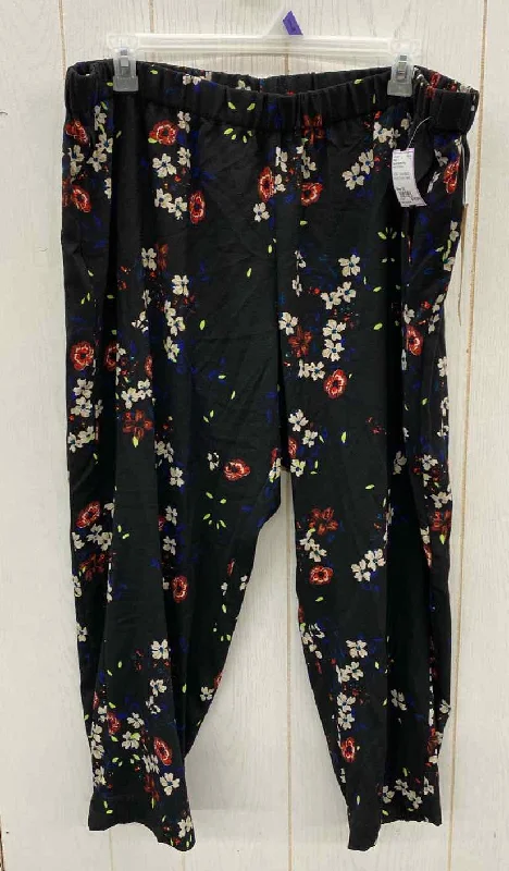 Rachel Rachel Roy Black Womens Size 3X Pants Casual Sweatpants Style