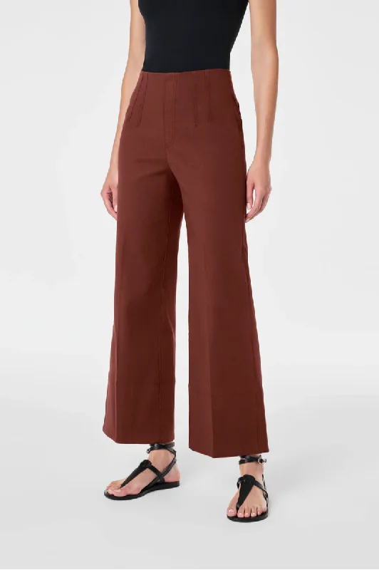 Stretch Twill Cropped Wide Leg Pant Cozy Lounge Pants