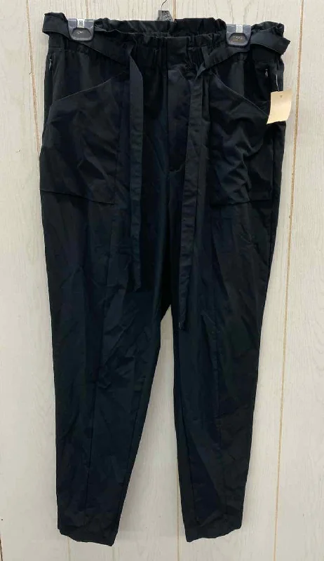 Black Womens Size 12 Pants Casual Sweatpants Style