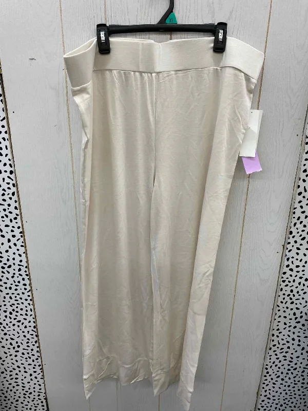 Adyson Parker Cream Womens Size 3X Pants Classic Flared Pants