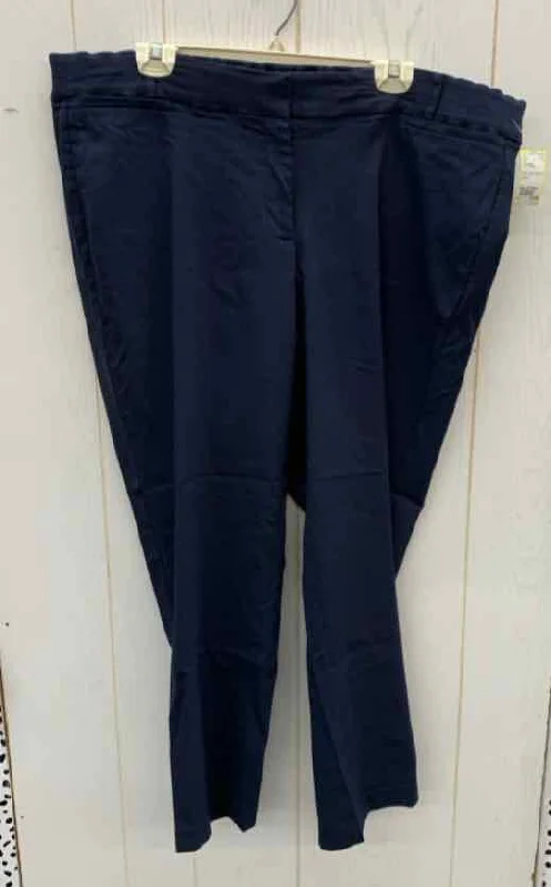Lane Bryant Blue Womens Size 22 Short Pants Formal Dress Pants