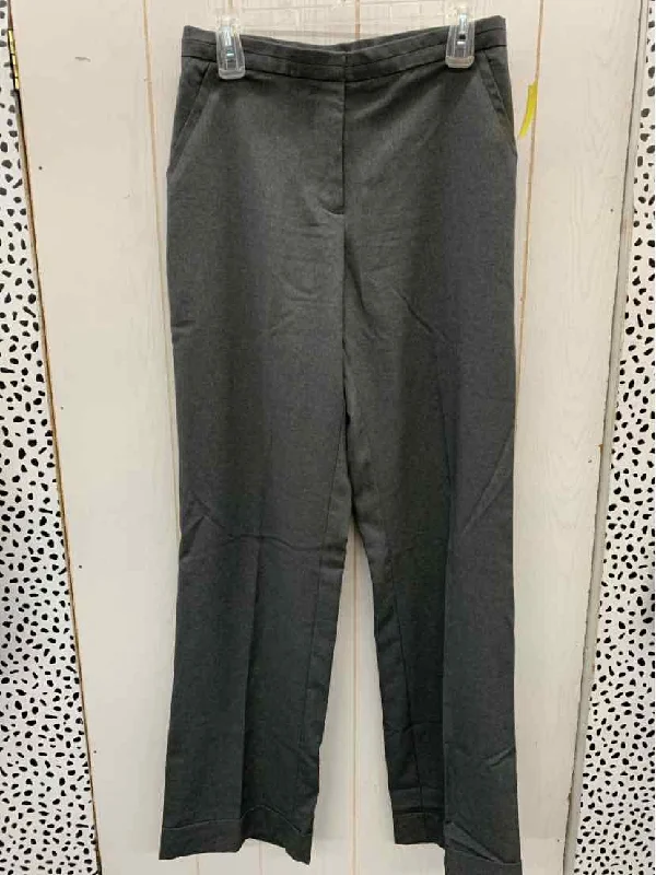 NY & Co Gray Womens Size 8 Tall Pants Trendy Printed Pants