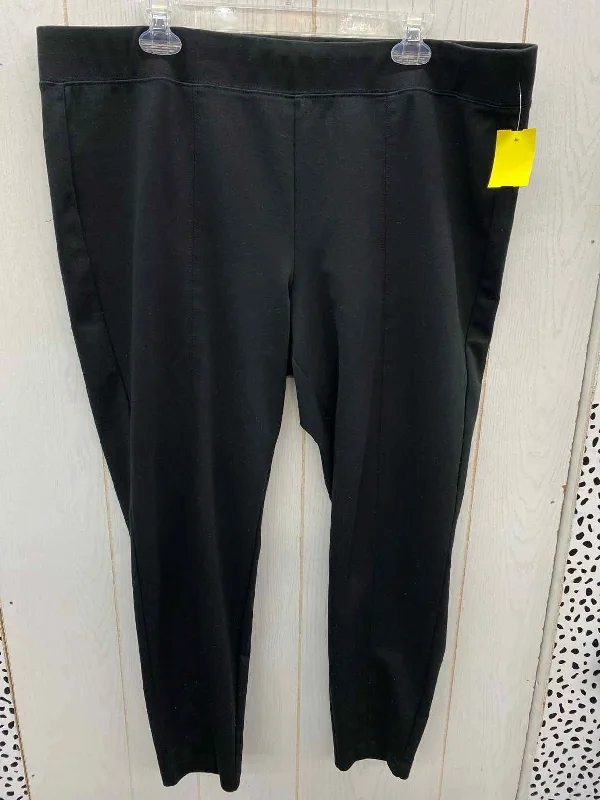 Maurices Black Womens Size 18 Pants Cozy Full-Length Pants