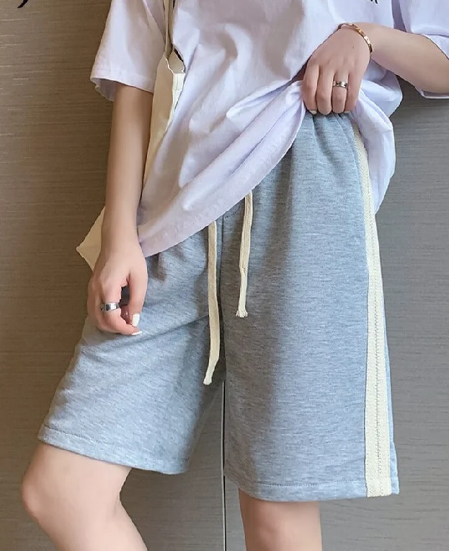 Wjczt Gray Black Short Pants Women Summer High Street Casual Fashion Spell Color Stripe Women's Shorts Loose Sport Shorts M-2XL Chic Black Leggings Wjczt Gray Black Short Pants Women Summer High Street Casual Fashion Spell Color Stripe Women's Shorts Loose Sport Shorts M-2XL Chic Black Leggings