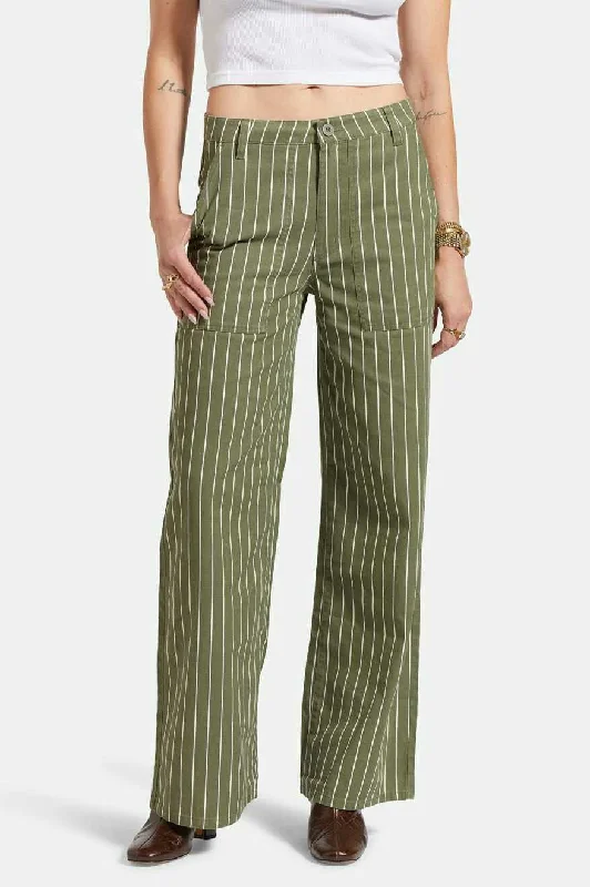 Vintage Military Lightweight Pant - Olive Surplus/Whitecap Pinstripe Slim-Fit Khaki Pants