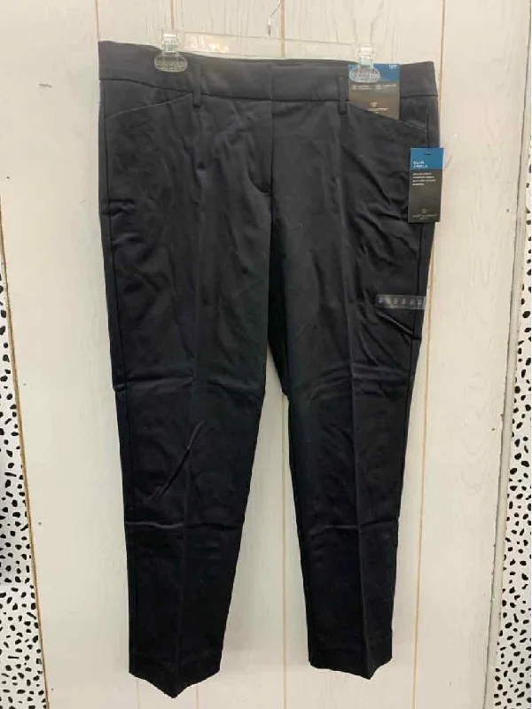 Worthington Black Womens Size 12P Pants Trendy Work Pants