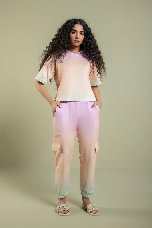 Sapphire - Printed Cargo Jogger Pants Formal Stretch Pants