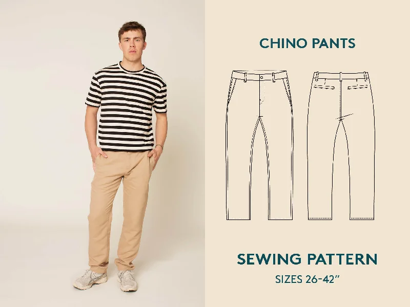 Chino Pants - Sewing Pattern | Wardrobe By Me Trendy Printed Leggings