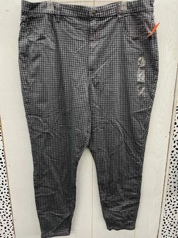 American Eagle Gray Womens Size 18 Pants Casual Plaid Pants