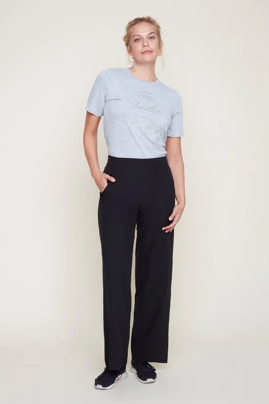WIDE LEG ATHLEISURE PANT Chic Checkered Pants