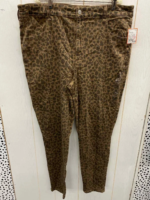 American Eagle Brown Womens Size 20 Pants Comfortable Denim Trousers