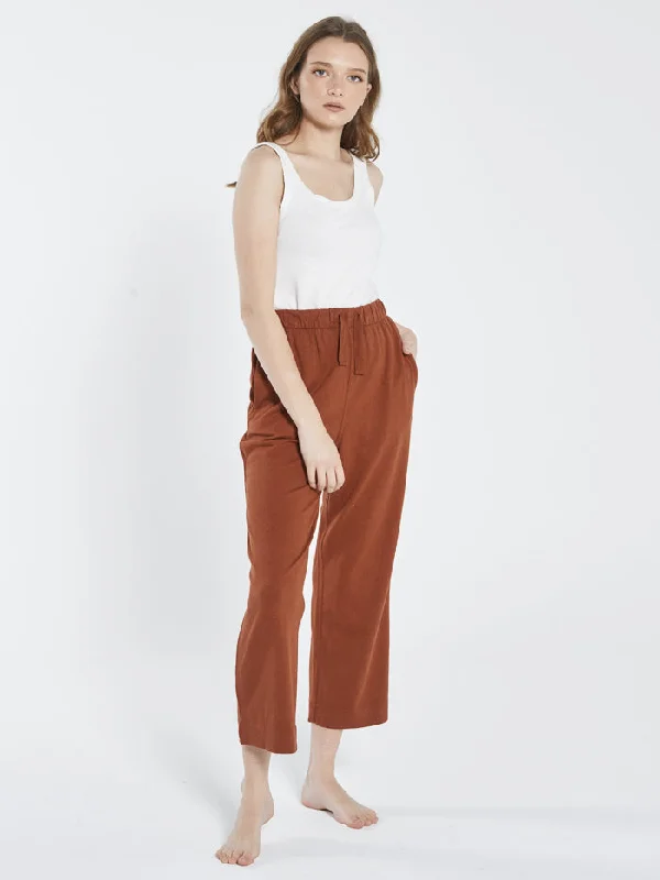 Hemp Heavyweight Ease Pant - Coffee Modern Skinny Pants