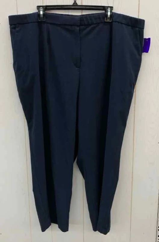 Sag Harbor Navy Womens Size 24W Pants Slim-Fit Khaki Pants