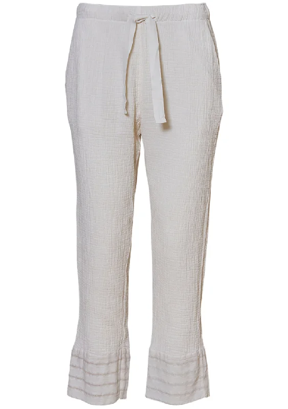 Overland Pant Washed White Chic Slim Fit Pants