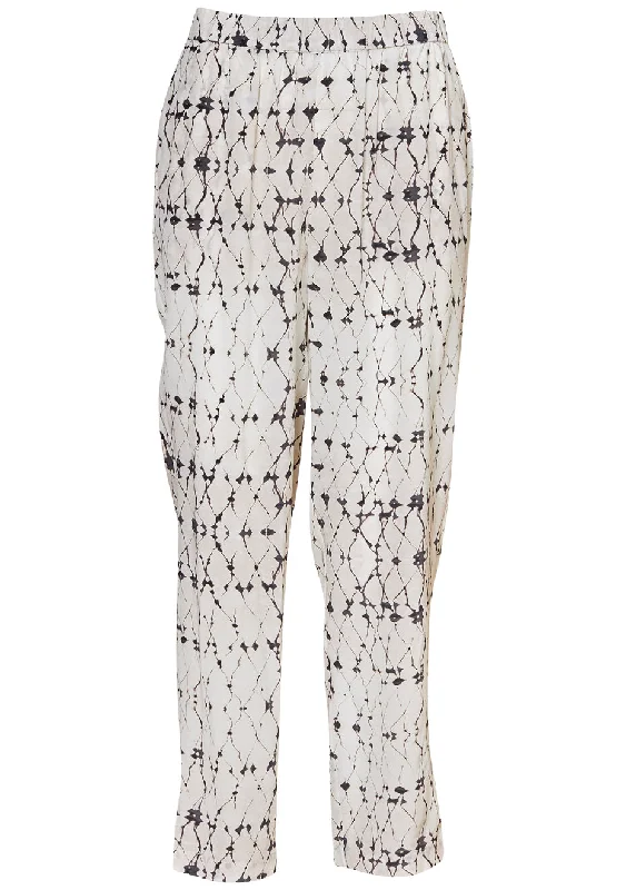 Fez Silk Pant Cream Comfy Athletic Pants