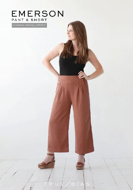 Emerson Pant / Short - Sewing Pattern | True Bias Warm Wool Trousers