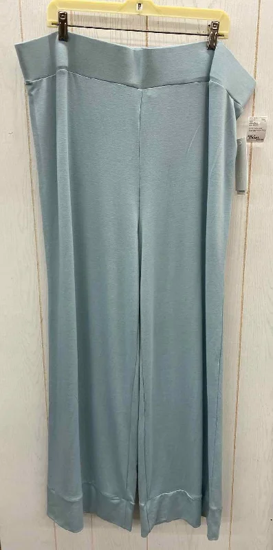 Adyson Parker Blue Womens Size 3X Pants Comfortable Pleated Pants