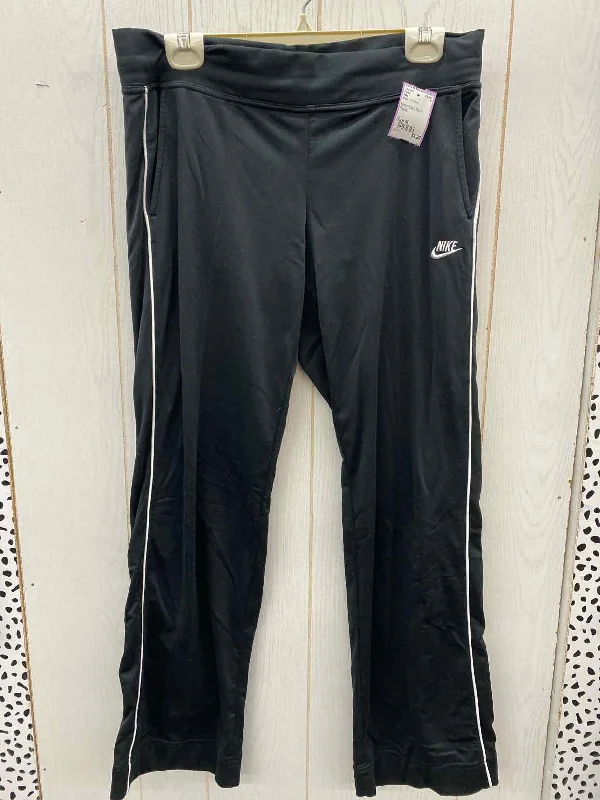 Nike Black Womens Size M Pants Stylish Paperbag Waist Pants