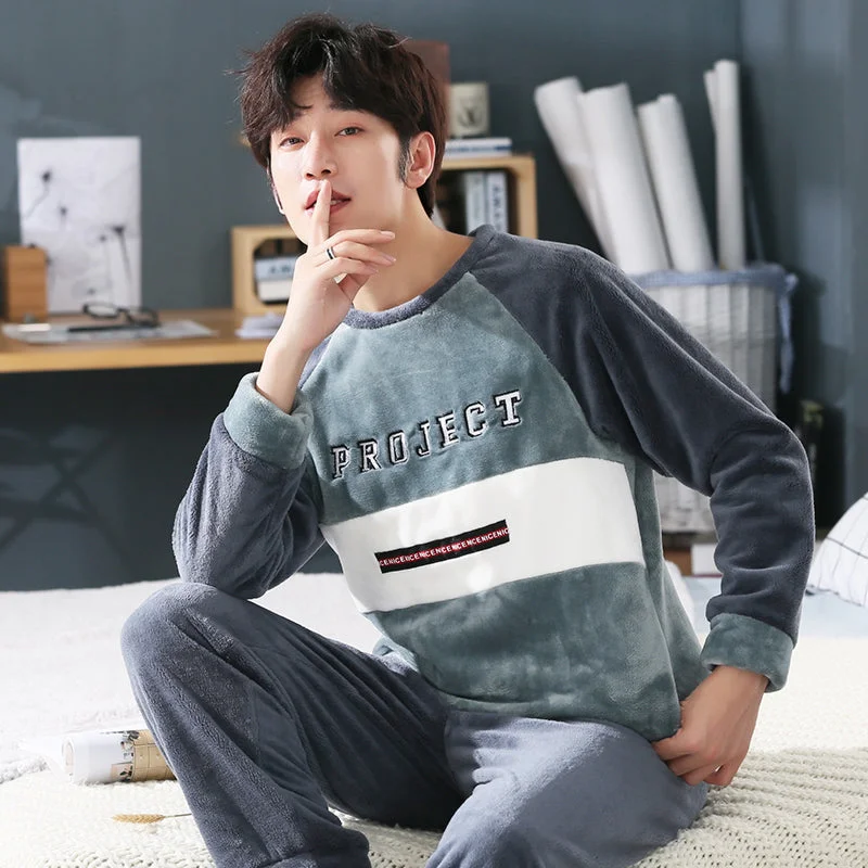 Wjczt 4XL 5XL 95kg Nightwear Long Sleeve Winter Warm Flannel Pajamas Sets Print Sleepwear Long Pant Male Men Pajama Set Cozy Lounge Pants Wjczt 4XL 5XL 95kg Nightwear Long Sleeve Winter Warm Flannel Pajamas Sets Print Sleepwear Long Pant Male Men Pajama Set Cozy Lounge Pants