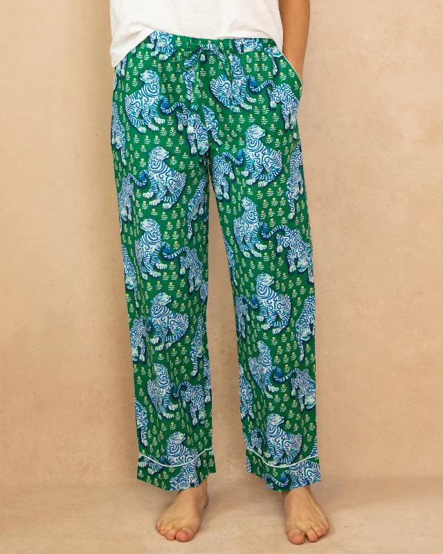 Tiger Queen - PJ Pants - Jade Comfy Athletic Pants