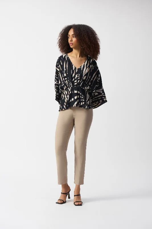 Classic Slim Pant 201483S25 in Dune by Joseph Ribkoff Casual Lounge Pants