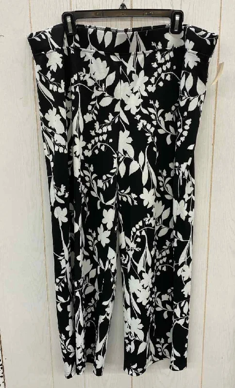 Isaac Mizrahi Black Womens Size 20P Pants Soft Stretch Leggings
