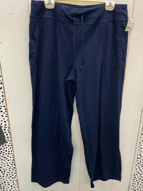 Athletic Works Blue Womens Size 16/18 Pants Trendy Wide-Leg Pants