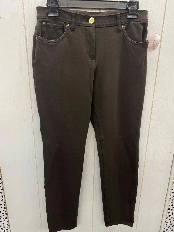 Chico's Brown Womens Size 6 Pants Classic Pleated Pants