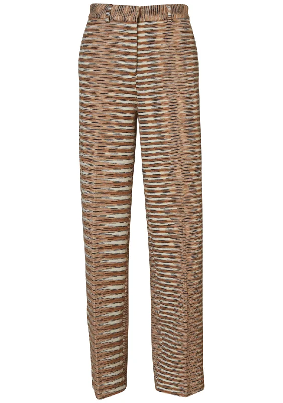 Low Rise Wide Wool Pants Camel Comfortable Maternity Pants