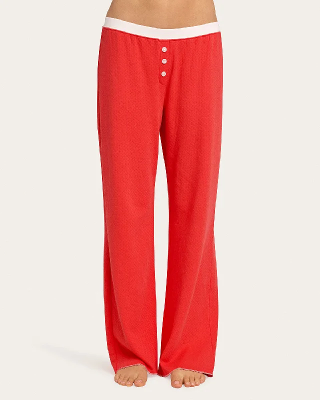 Ellie Pant in Cherry Formal Stretch Pants