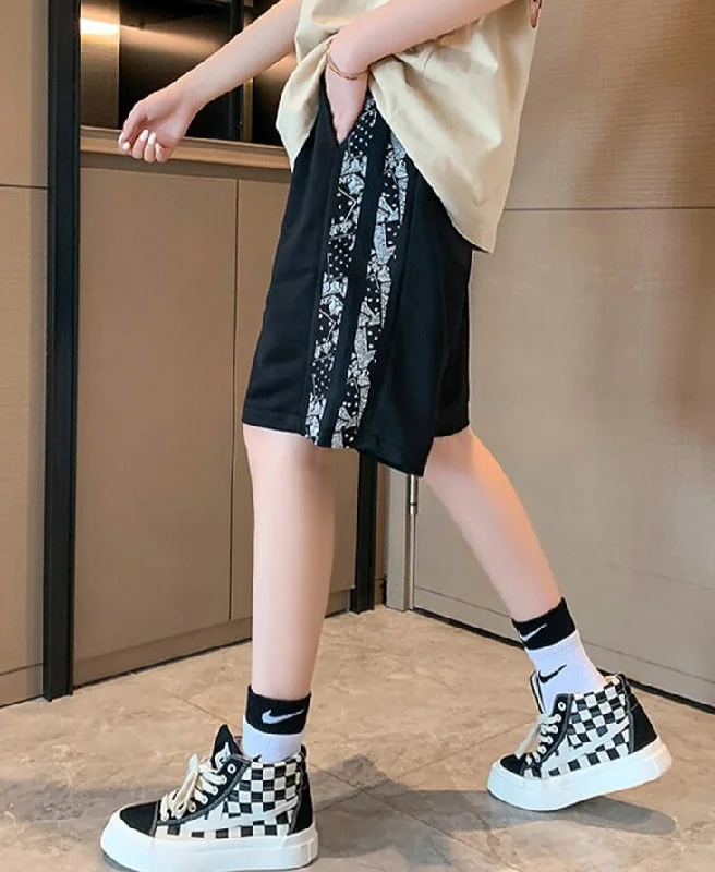 Wjczt Streetwear Short Pants Women Man New Summer Casual Cool Sport Shorts Chic Loose Patchwork Black Half Pants Female M-XXL Soft Sweatpants Style Wjczt Streetwear Short Pants Women Man New Summer Casual Cool Sport Shorts Chic Loose Patchwork Black Half Pants Female M-XXL Soft Sweatpants Style