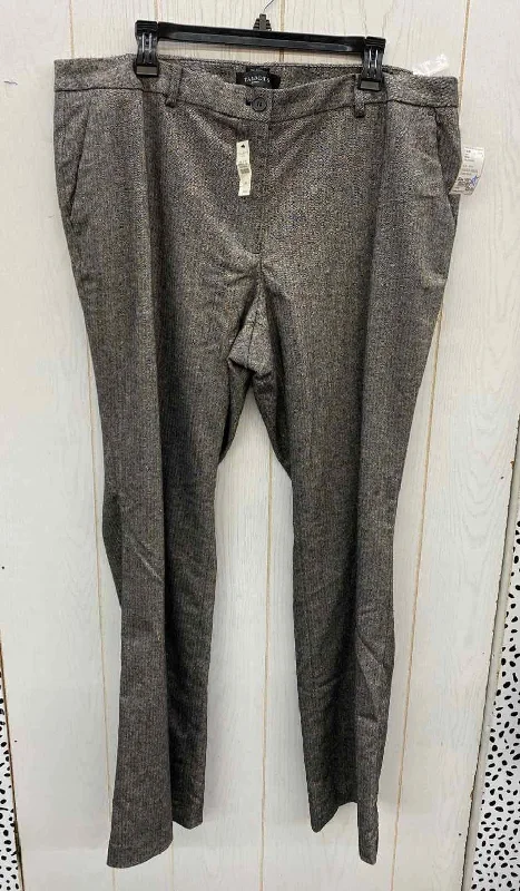 Talbots Gray Womens Size 16W Pants Comfortable Denim Trousers