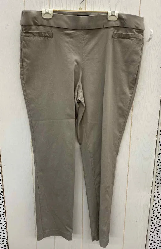 Liz Claiborne Taupe Womens Size 20 Tall Pants Comfortable Maternity Pants