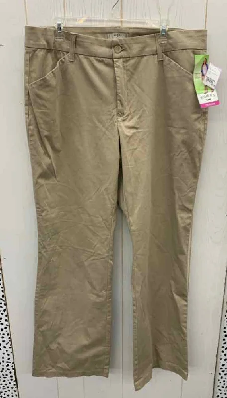 Lee Khaki Womens Size 18 Long Pants Lightweight Linen Pants
