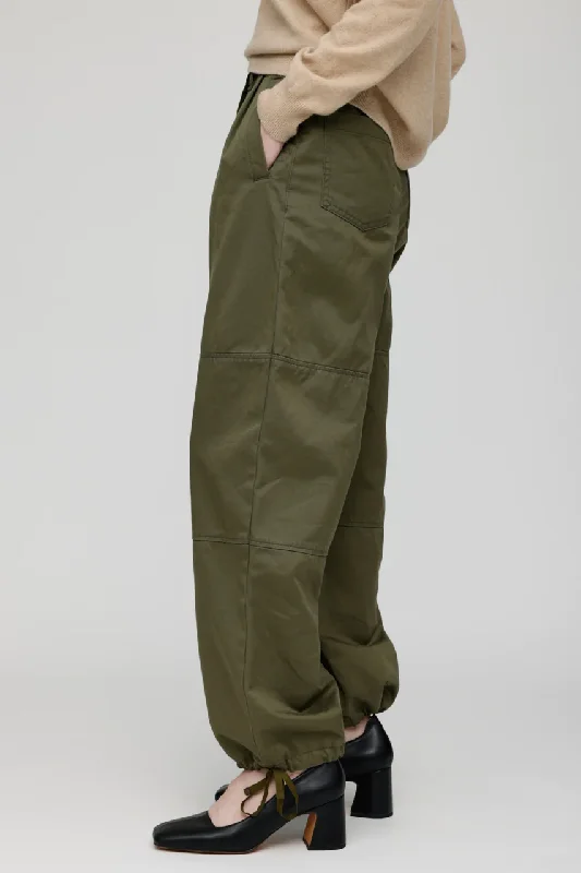 Moussy - Fraser Cargo Pants in Khaki Comfortable Denim Pants