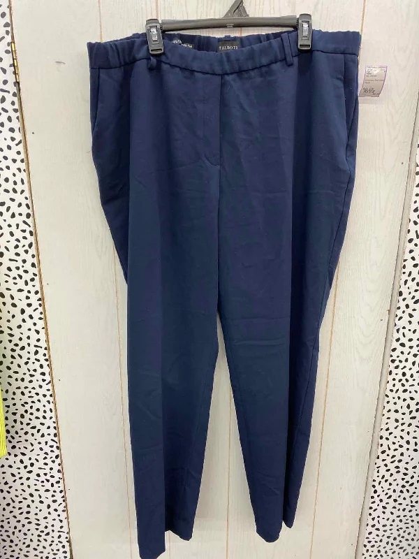 Talbots Navy Womens Size 20W Pants Wide-Legged Palazzos