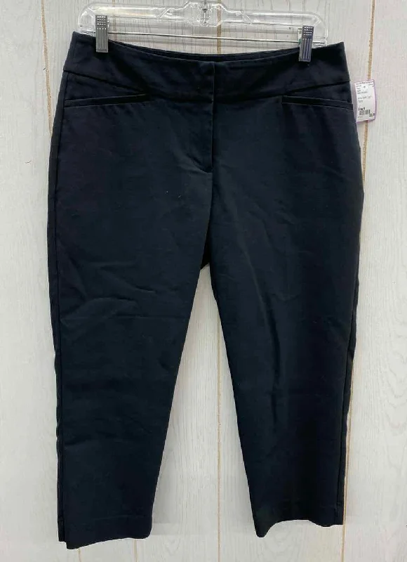 Apt 9 Black Womens Size 8 Pants Comfortable Wide-Leg Pants