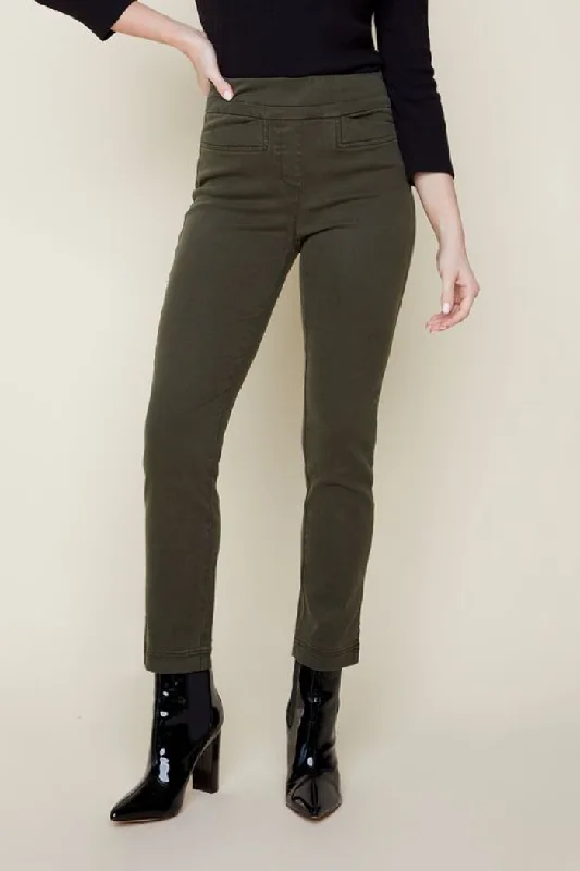 Cigarette Tencel Ankle Pant Classic Flared Pants