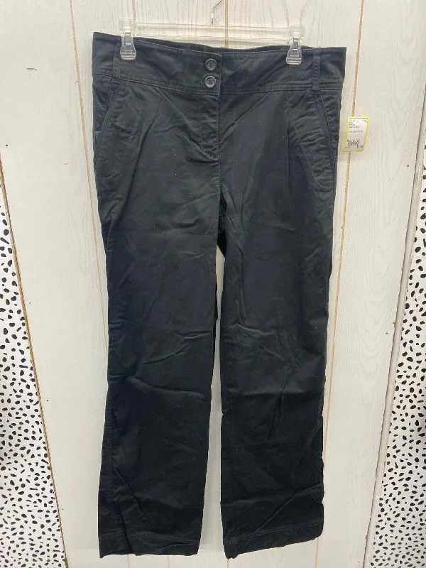 NY & Co Black Womens Size 10 Tall Pants Lightweight Linen Pants