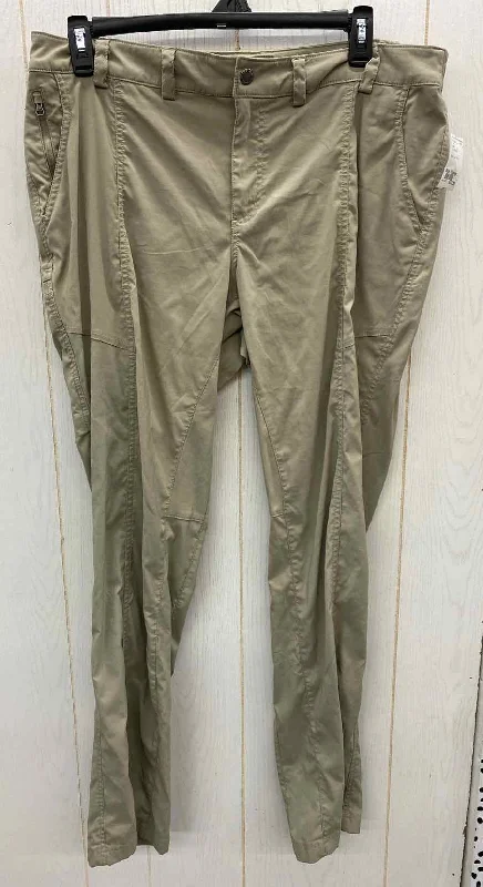 Duluth Tan Womens Size 18 Long Pants Cozy Maternity Pants