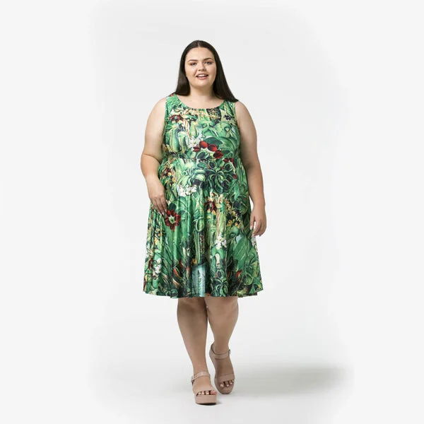 Audrey II circle plus size dress available on pre-order!